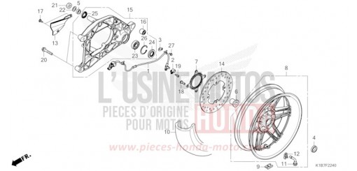 REAR WHEEL/SWINGARM NSS350AN de 2022